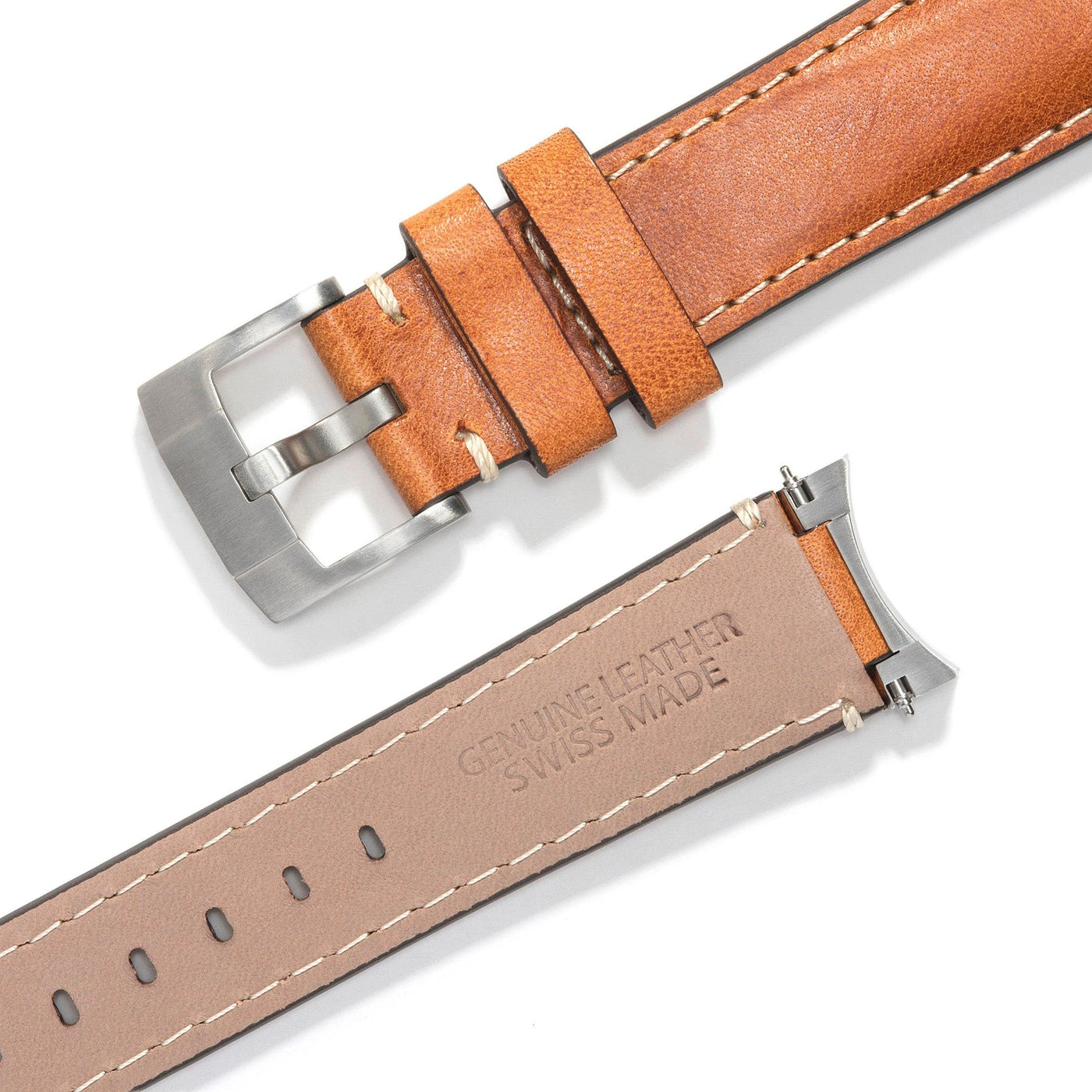 Tan Leather / Silver Buckle