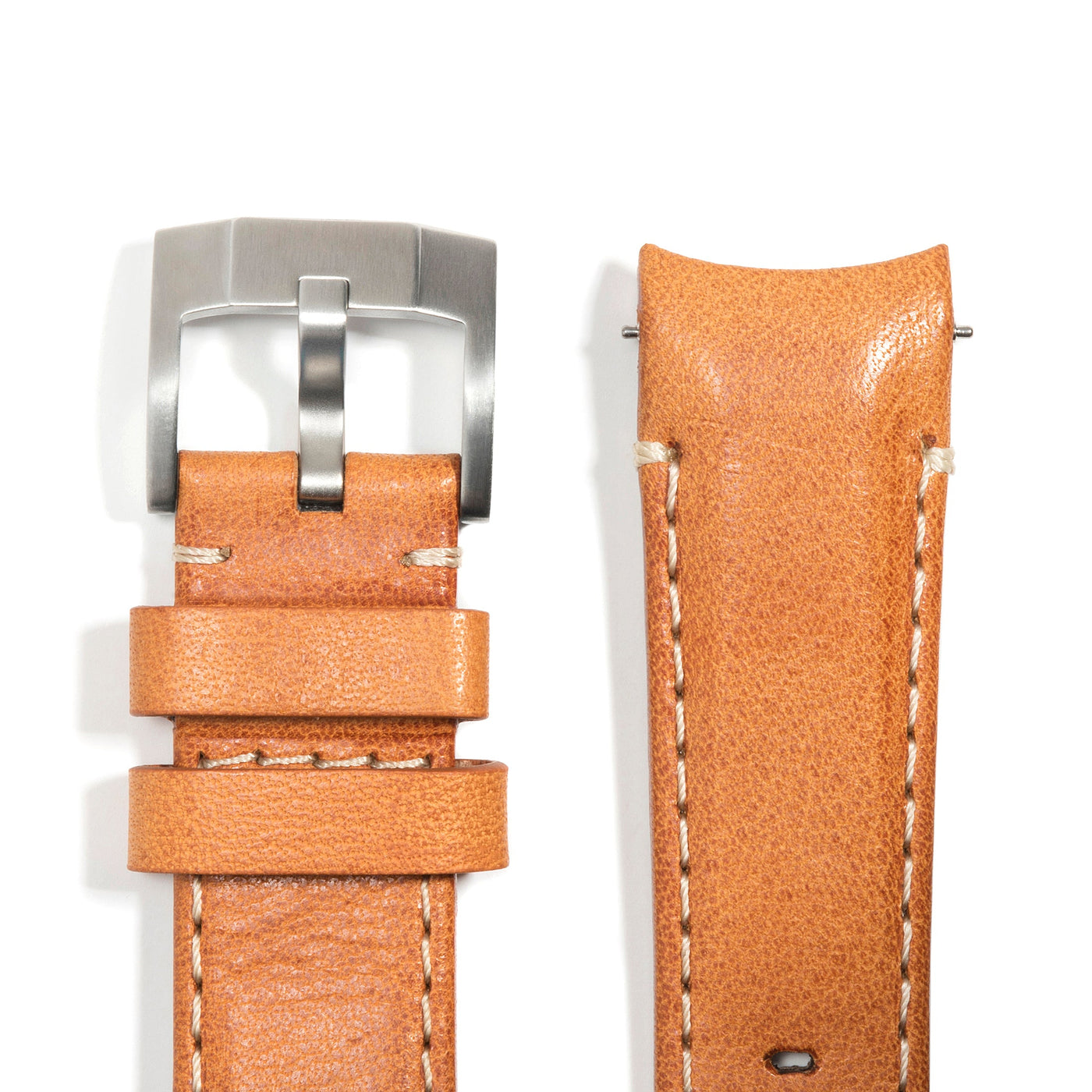 Tan Leather / Silver Buckle