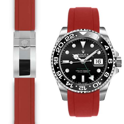 Rolex GMT red rubber watch strap