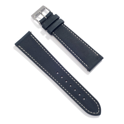 Navy Leather Universal Watch Strap