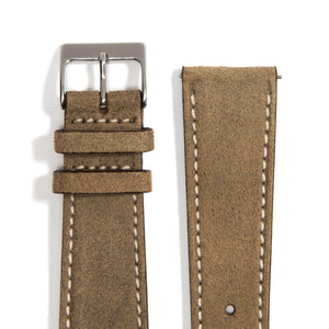 Taupe Leather Universal Watch Strap buckle