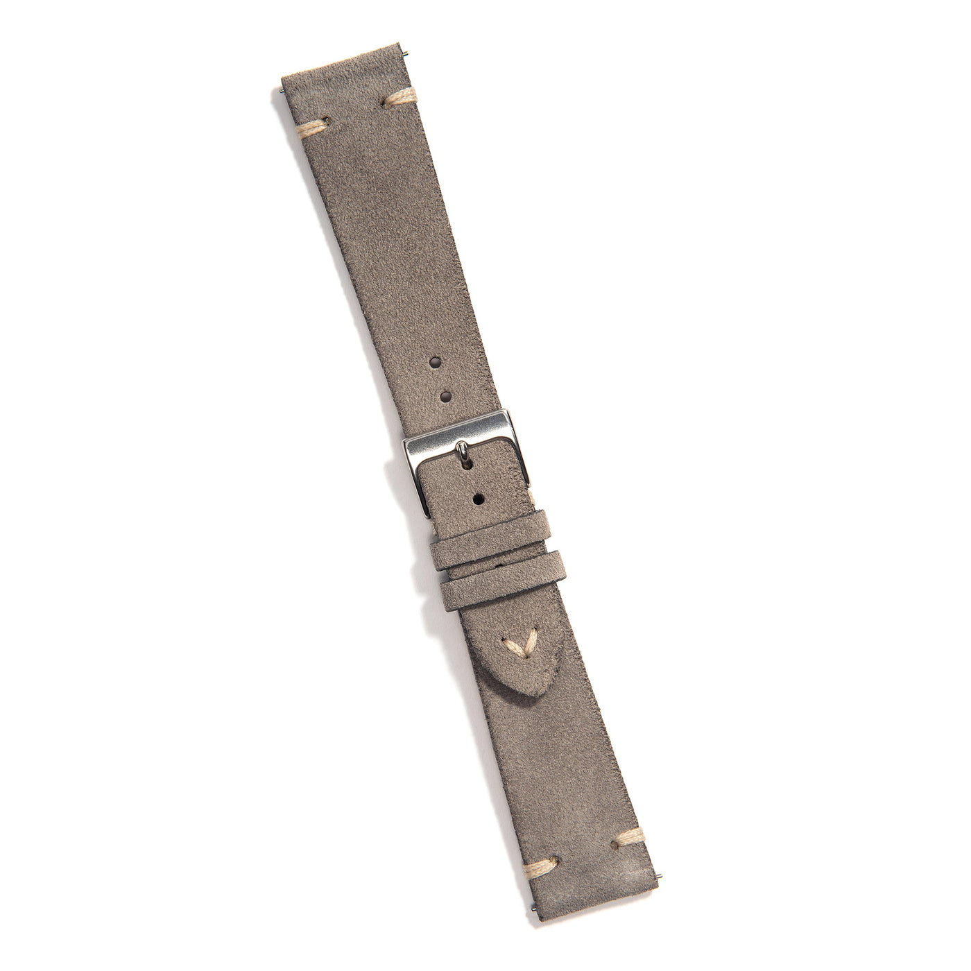 Gray Leather Universal Watch Strap