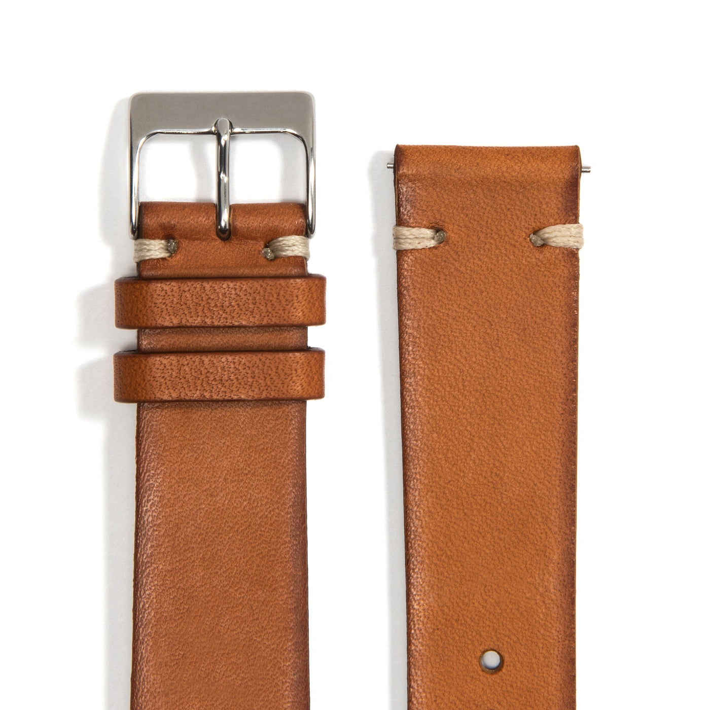Hazelnut Leather Universal Watch Strap buckle.