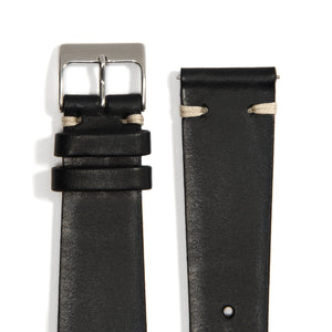 Black Leather Universal Watch Strap buckle