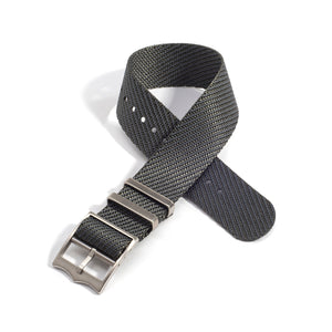 Charcoal Gray Single Pass Nylon Watch Band NATO-style