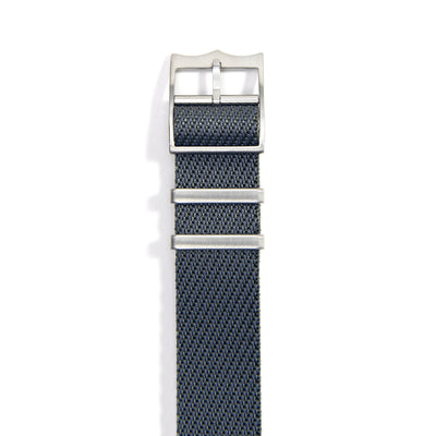 Charcoal Gray Single Pass Nylon Watch Band buckle
