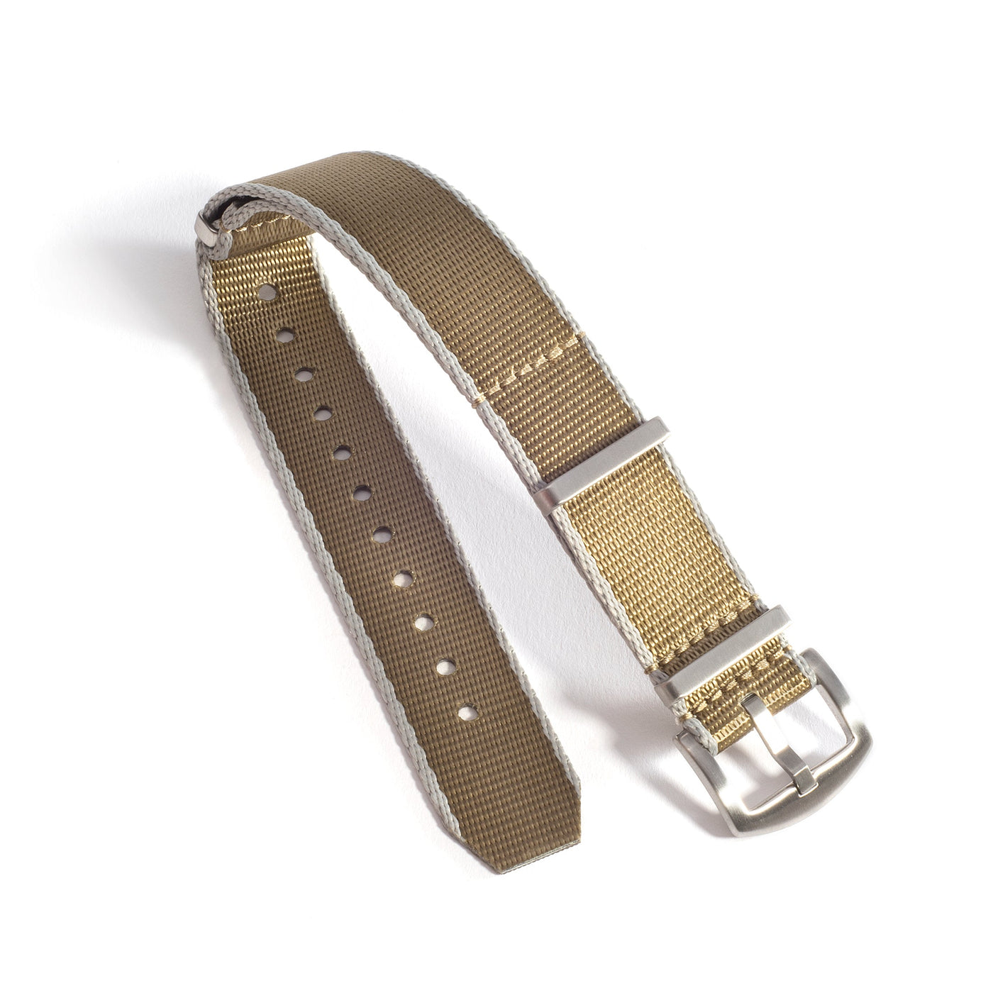 Khaki & Grey Nylon Watch Band nato-style