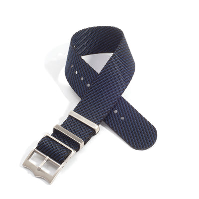 Navy Blue Single Pass Nylon Watch Band