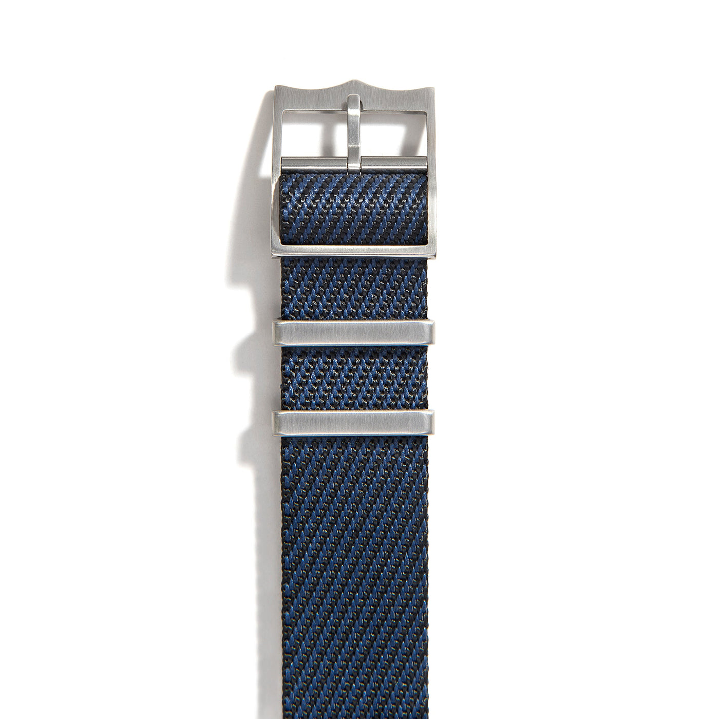 Navy Blue Single Pass Nylon Watch Band buckle