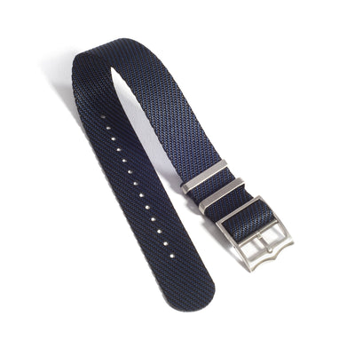 Navy Blue Single Pass Nylon Watch Band