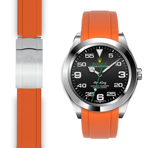 Rolex air king rubber strap best sale