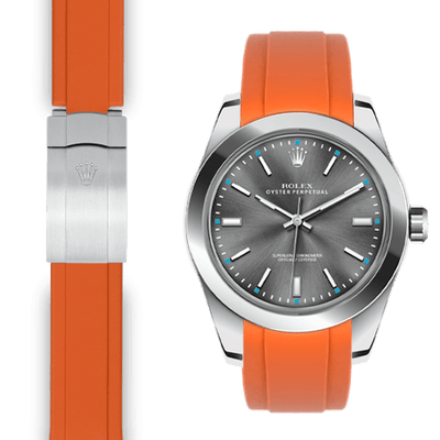 Curved End Rubber Strap for Rolex Oyster Perpetual 39mm Watch Everest United Kingdom